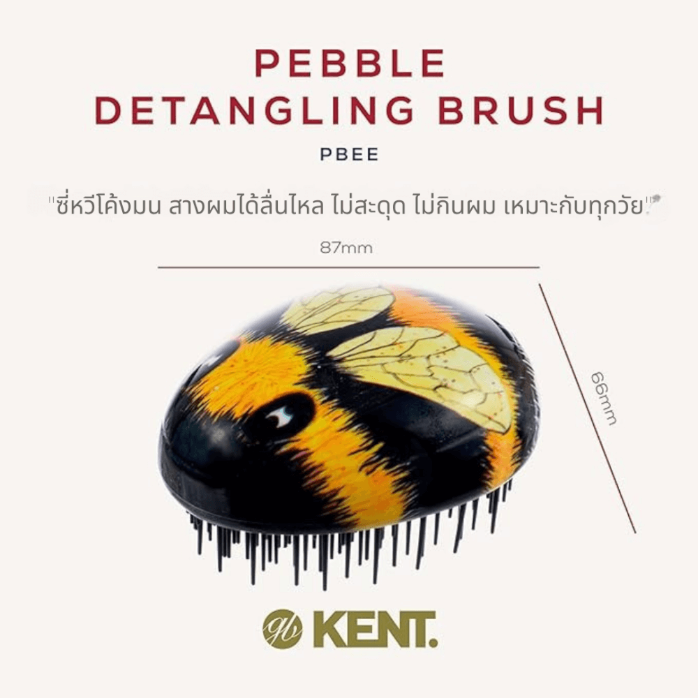 แปรงหวีผม KENT รุ่น PEBBLE DETANGLING BEE BRUSH ผึ้ง_1